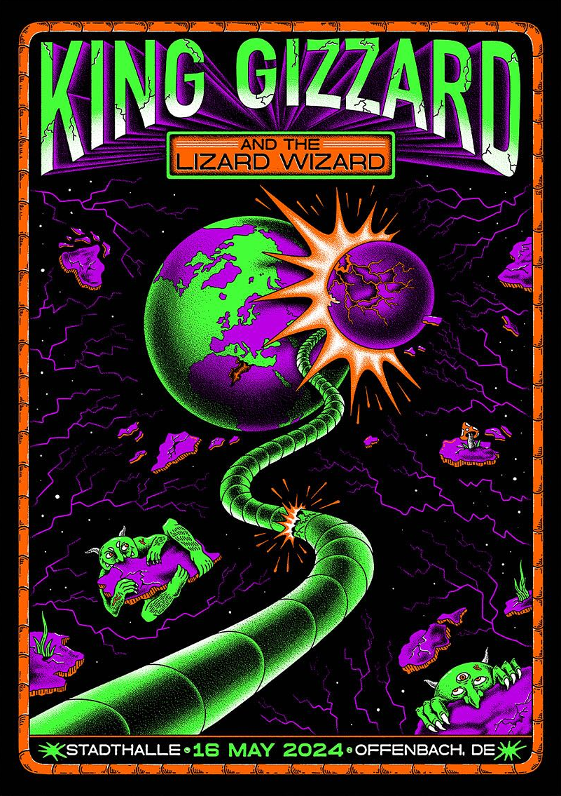 poster art for 5/16/2024 King Gizzard @ Stadthalle in Offenbach, Germany